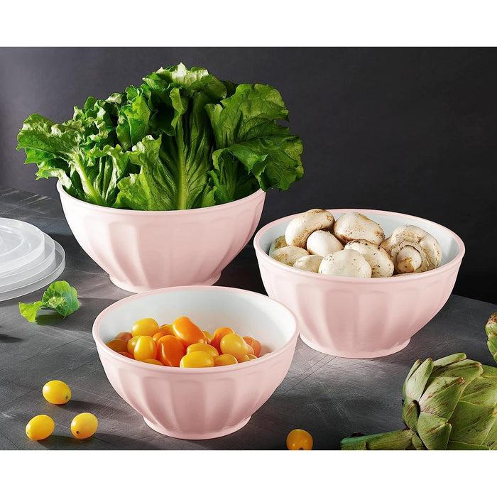 Godinger Pink Fluted 3 Storage Bowl Set