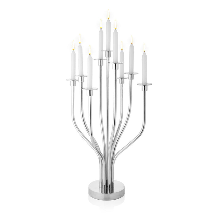 Godinger Radiant Tree 9 Light Stainless Candelabra