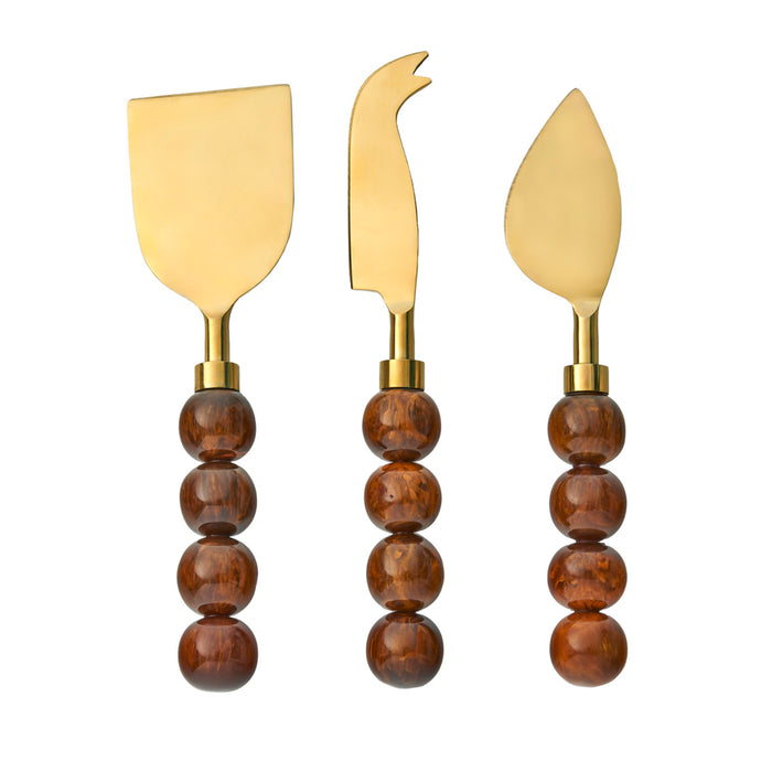 godinger Rathlin Caramel 3 Piece Cheese Tool Set