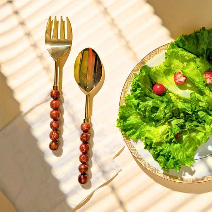 Godinger Rathlin Caramel Salad Server Set