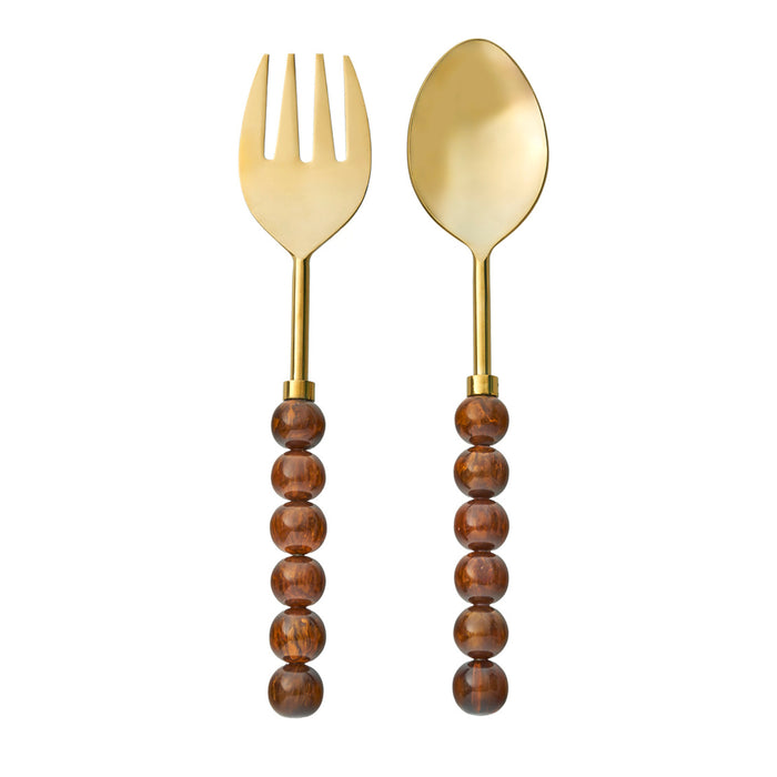 godinger Rathlin Caramel Salad Server Set