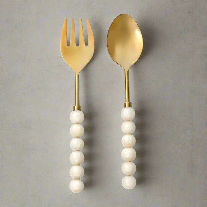 Godinger Rathlin White Salad Server Set