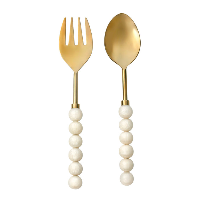 Godinger Rathlin White Salad Server Set
