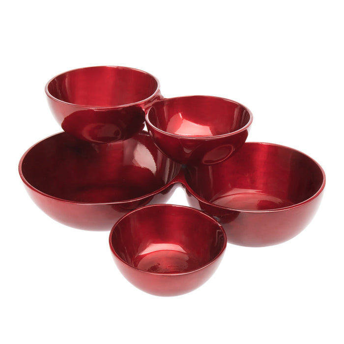 godinger Red Serving Cluster Bowl