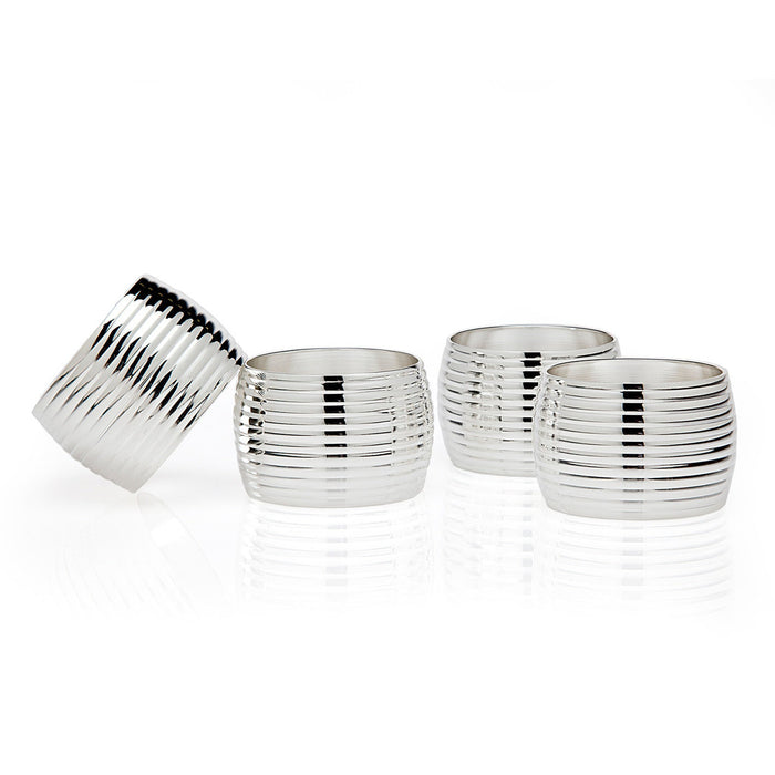 godinger Ribbed Napkin Ring Set
