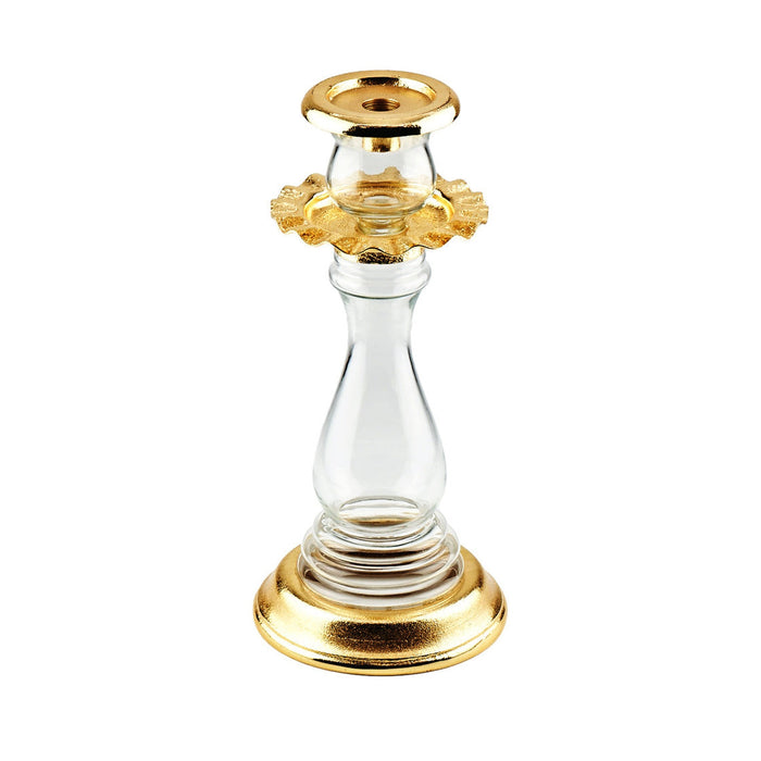 godinger Ripple Gold Small Tapered Candleholder