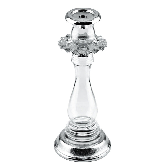godinger Ripple Silver Large Tapered Candleholder