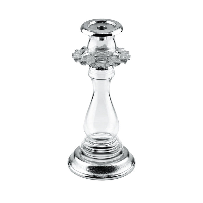 godinger Ripple Silver Small Tapered Candleholder