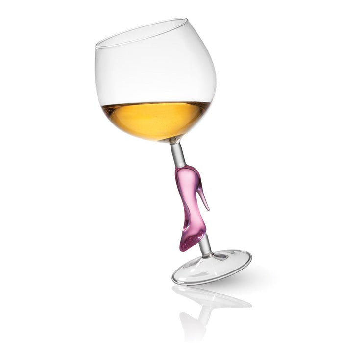 godinger Runway Pink High Heel Goblet