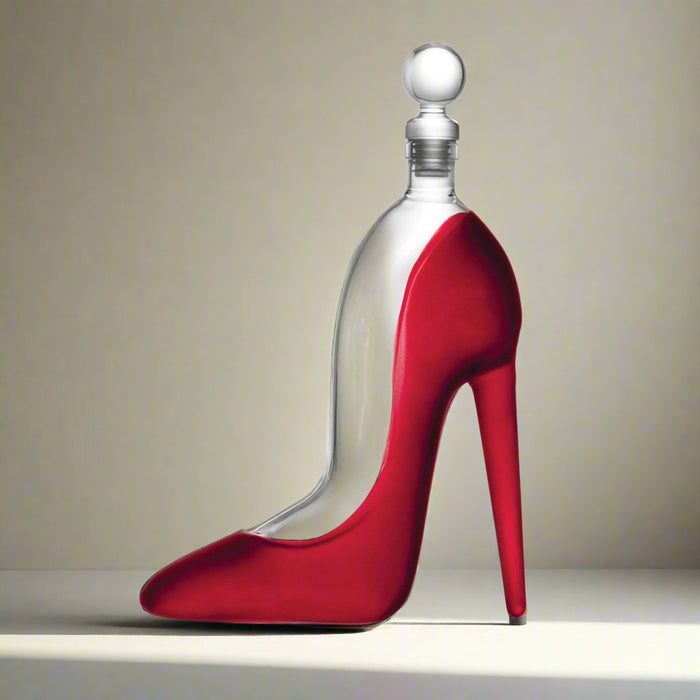 Godinger Runway Red High Heel Decanter