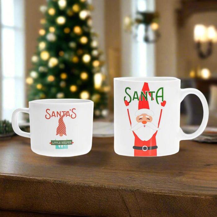 Godinger Santa Big And Little Mug Set Of 2