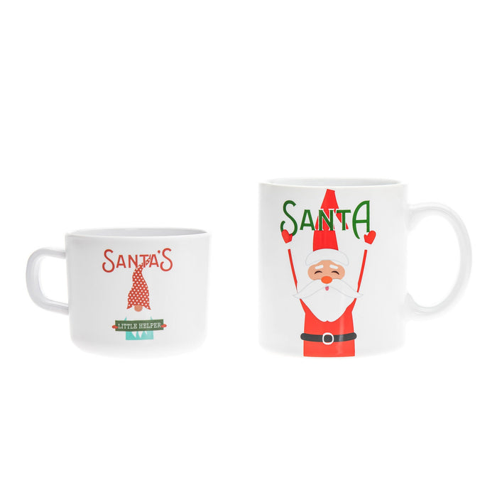 Godinger Santa Big And Little Mug Set Of 2