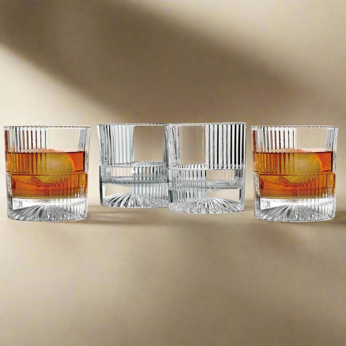 Godinger Scatola Double Old Fashion Glass Set Of 4