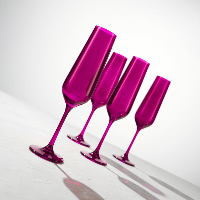 Godinger Sheer Amethyst Flute Set Of 4