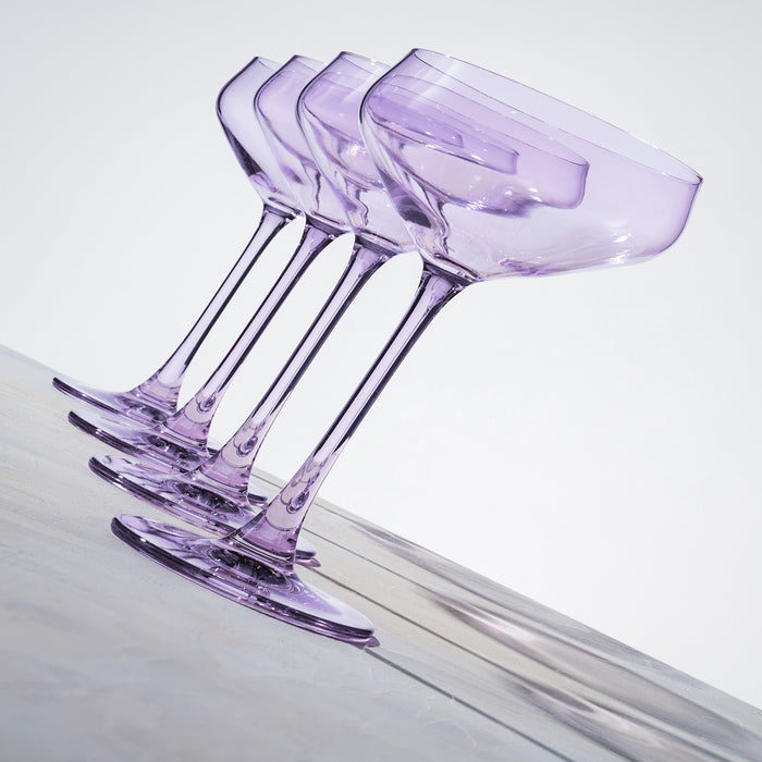 Godinger Sheer Lilac Champagne Coupe Set Of 4