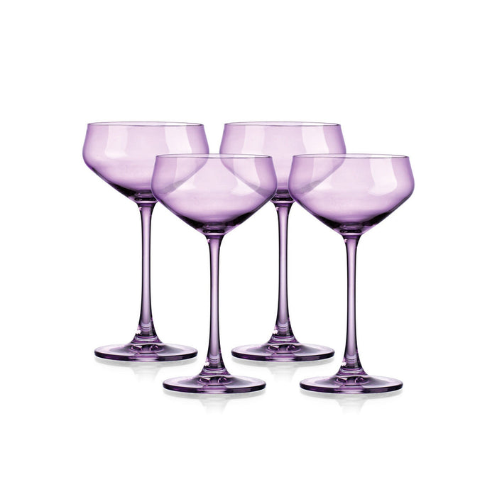 godinger Sheer Lilac Champagne Coupe Set of 4