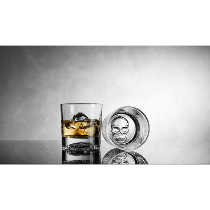 Godinger Skull Double Old Fashion Glass Set Of 2