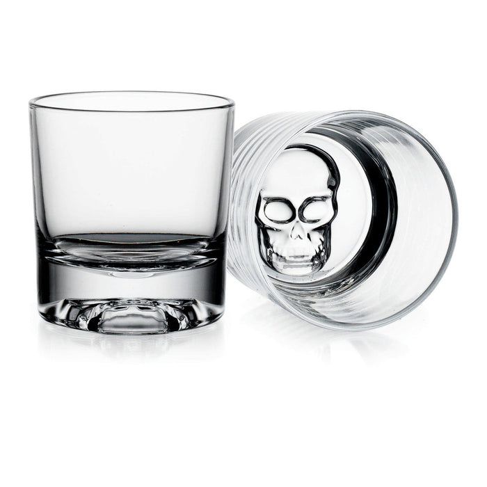 godinger Skull Double Old Fashion Glass Set of 2