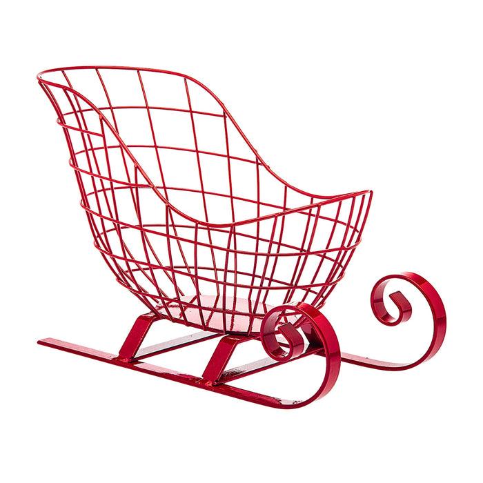 godinger Sleigh Red Wire Basket