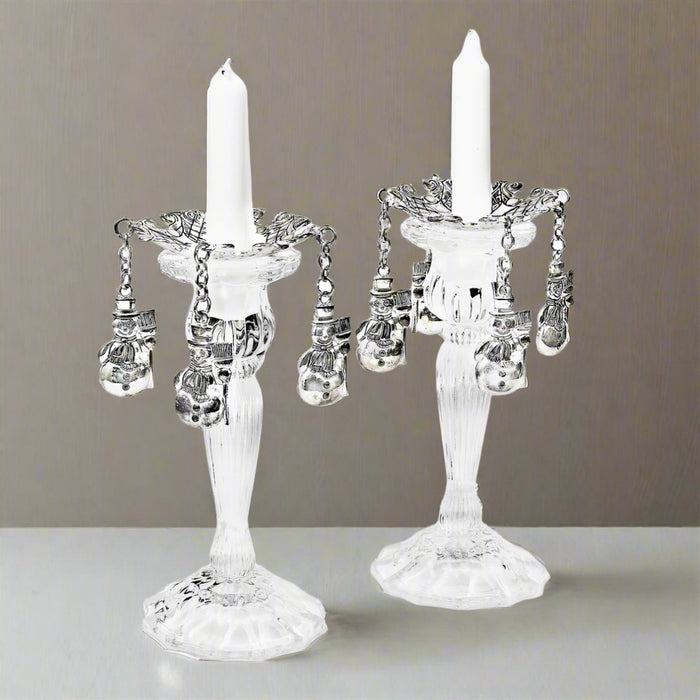 Godinger Snowman Candle Bobaches Set