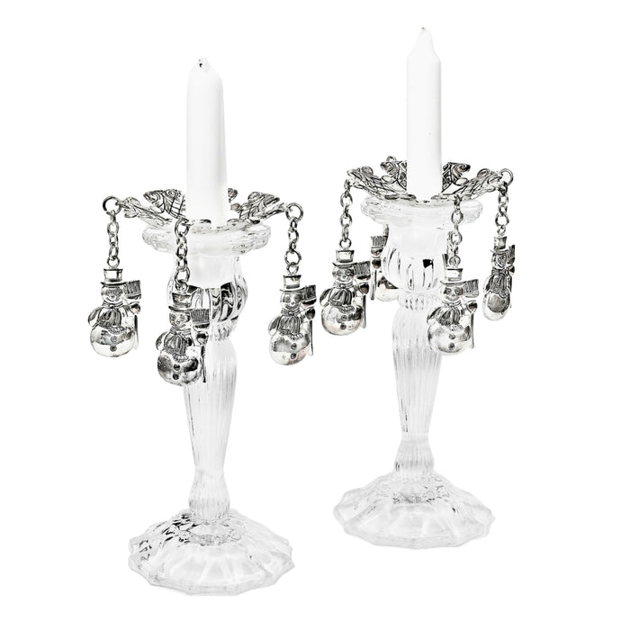 Godinger Snowman Candle Bobaches Set