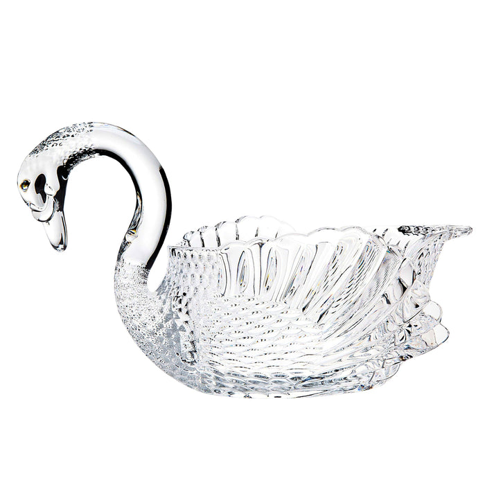 godinger Swan Crystal Serving Bowl