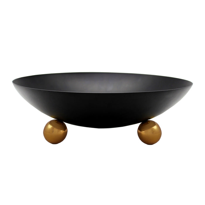 godinger Temari Black Footed Salad Bowl