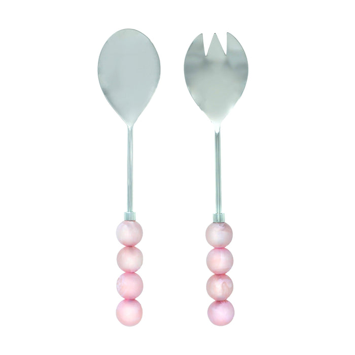 Godinger Temari Light Pink Salad Server Set
