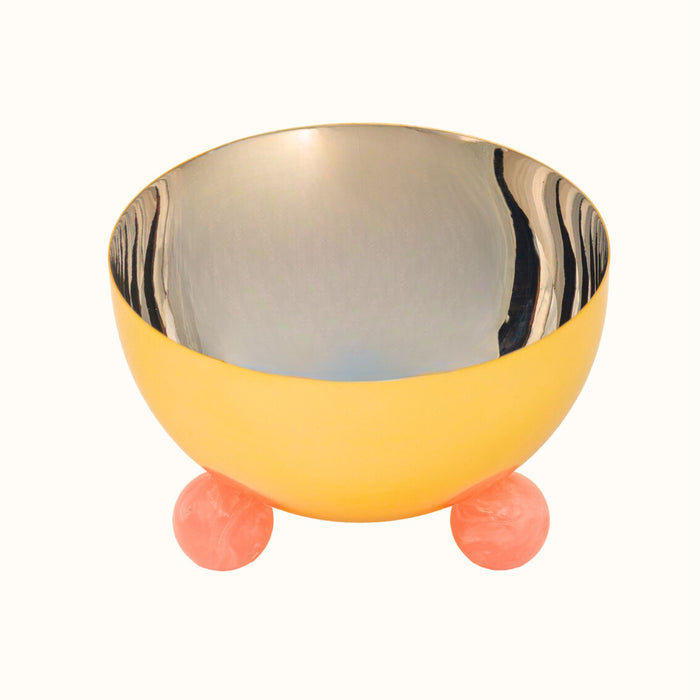Godinger Temari Pink & Gold Footed Nut Bowl
