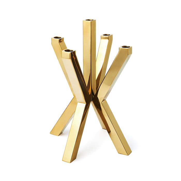 godinger Thea Gold 5 Light Candelabra