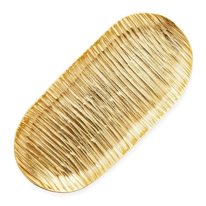 Godinger Wadi Gold Textured Oval Tray