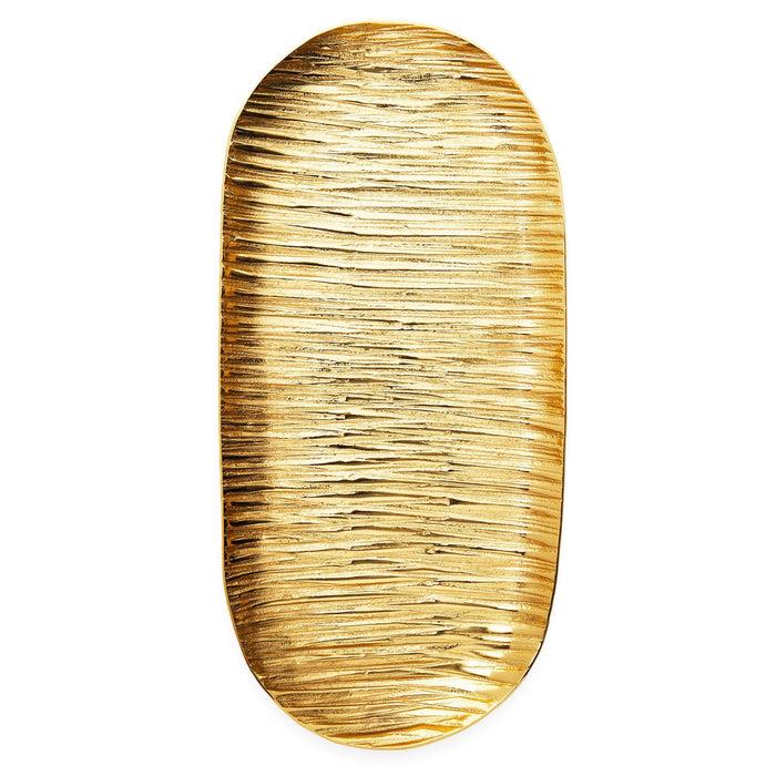 Godinger Wadi Gold Textured Oval Tray