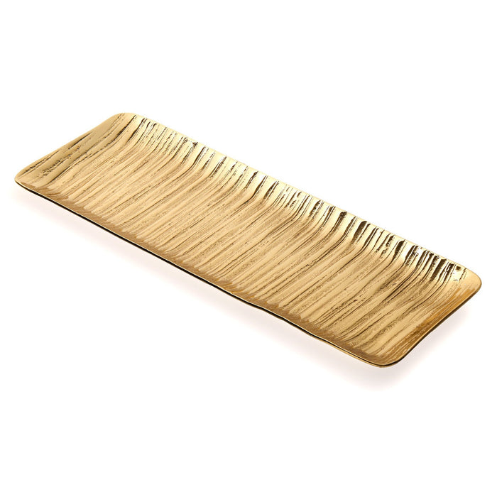 godinger Wadi Gold Textured Rectangle Tray
