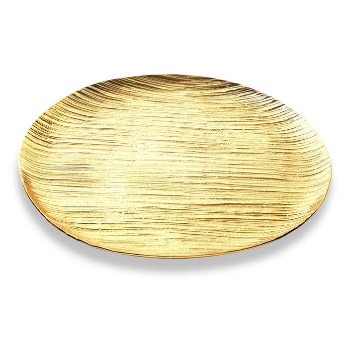 godinger Wadi Gold Textured Round Tray