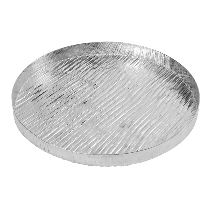 godinger Wadi Silver Textured Round Tray
