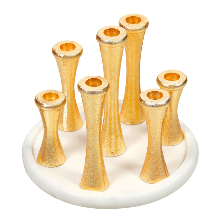 godinger White Marble 7 Light Candelabra