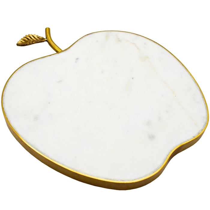 godinger White Marble Apple Cheese Board