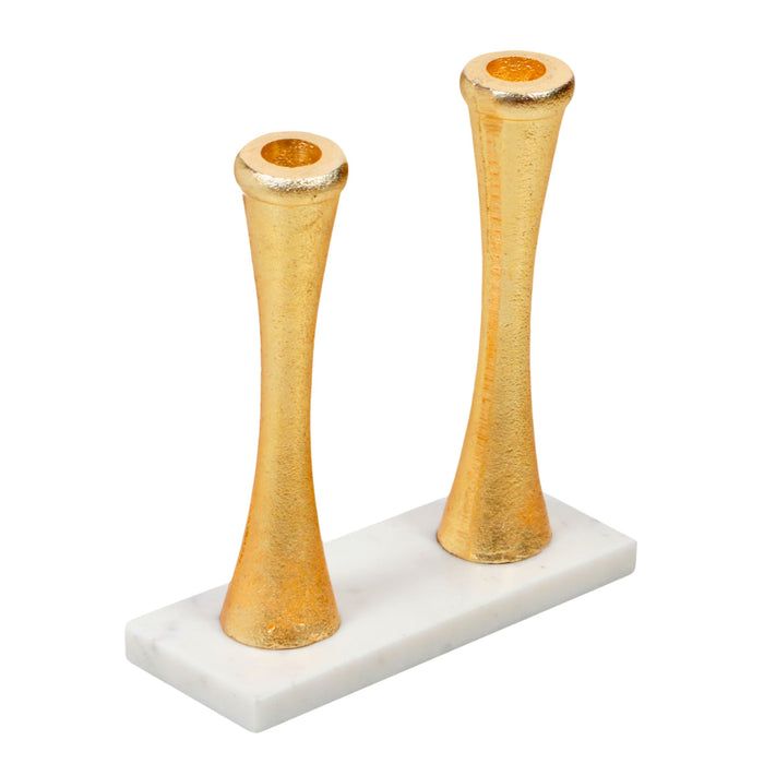 godinger White Marble Tapered Candlestick