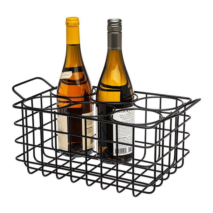 godinger Wire Basket Tabletop Wine Rack