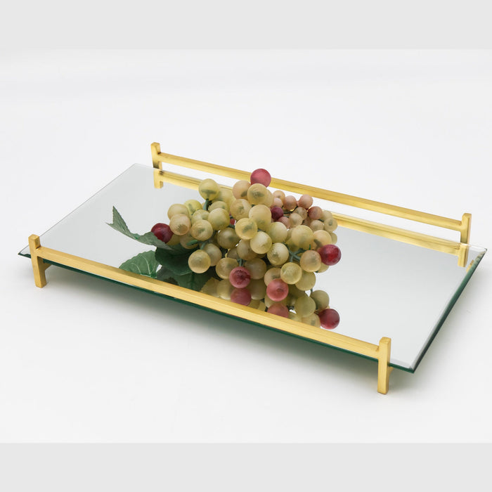 Godinger Wire Mirrored Serving Tray