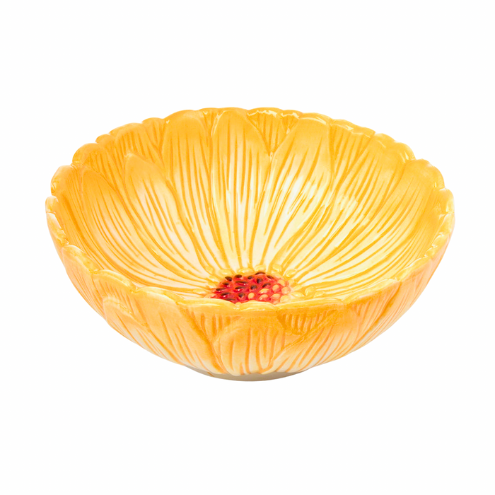 godinger Yellow Daisy Flower Cereal Bowl
