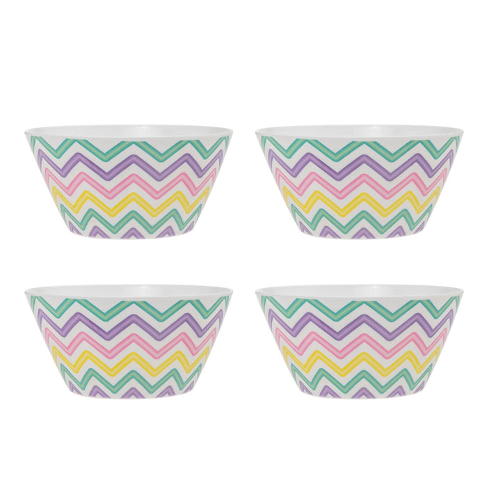 godinger Zig Zag Melamine Cereal Bowl Set of 4