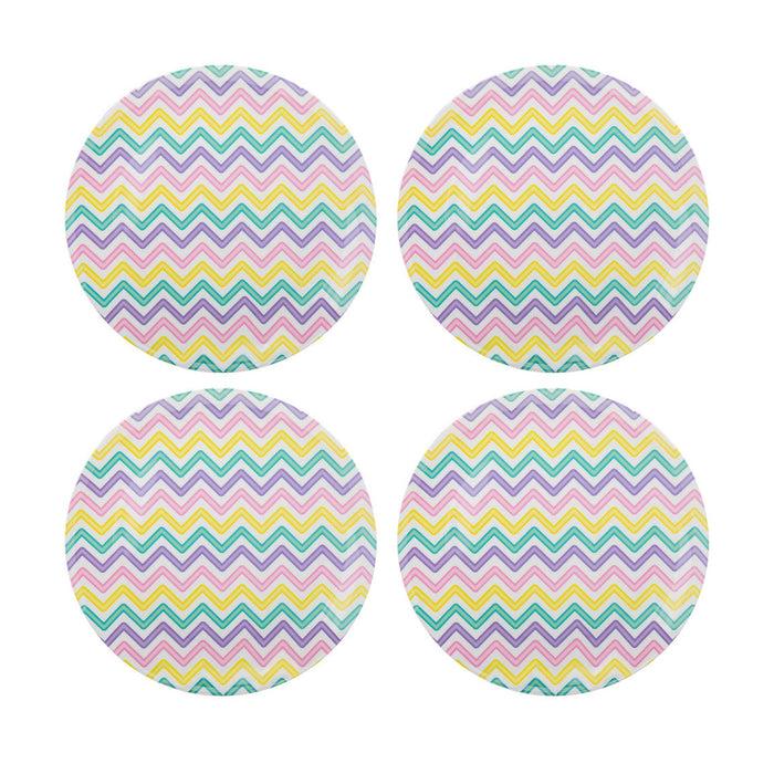 godinger Zig Zag Melamine Salad Plate Set of 4
