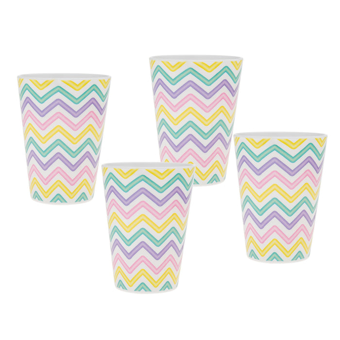 godinger Zig Zag Melamine Tumbler Set of 4