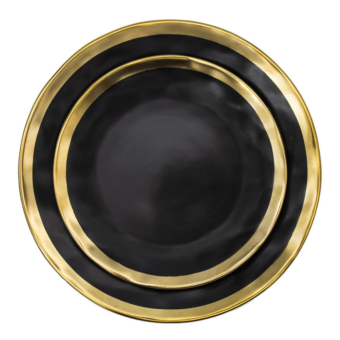 Godinger Golden Onyx 4 Piece Dinner Set Service For 1