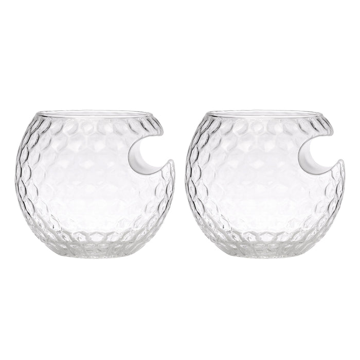 Godinger Golf Ball Cigar Double Old Fashion Set Of 2