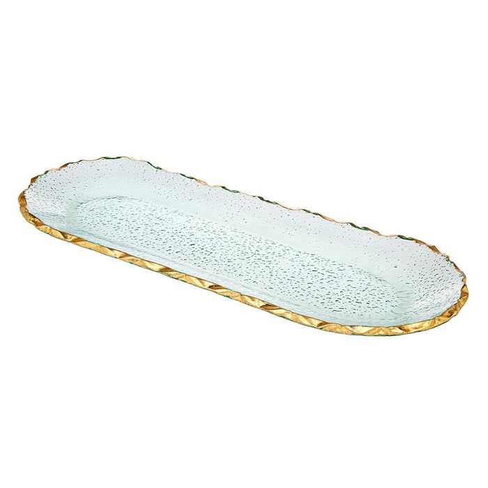 Godinger Harper Gold Edge Long Oval Serving Platter
