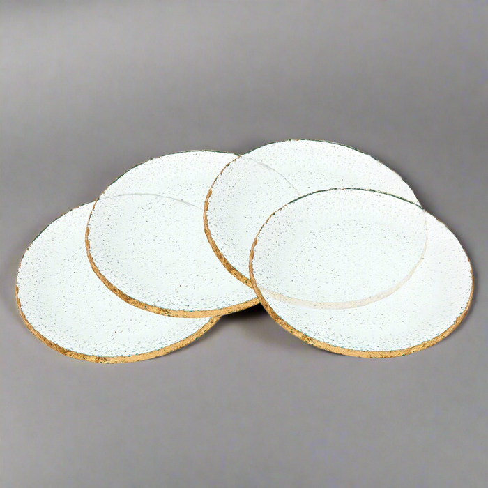 Godinger Harper Gold Edge Round Dessert Plates Set Of 4