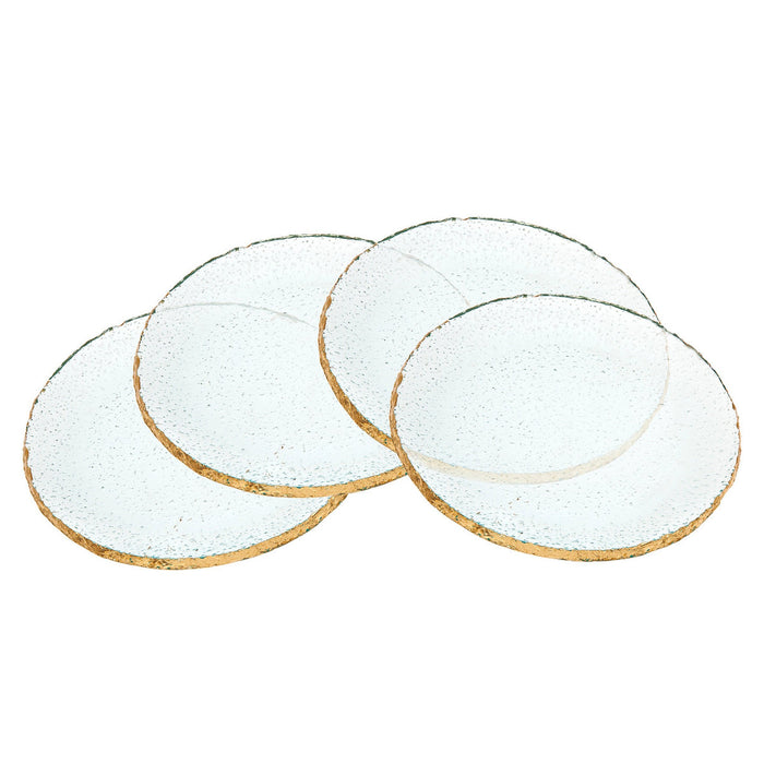 godinger Harper Gold Edge Round Dessert Plates Set of 4