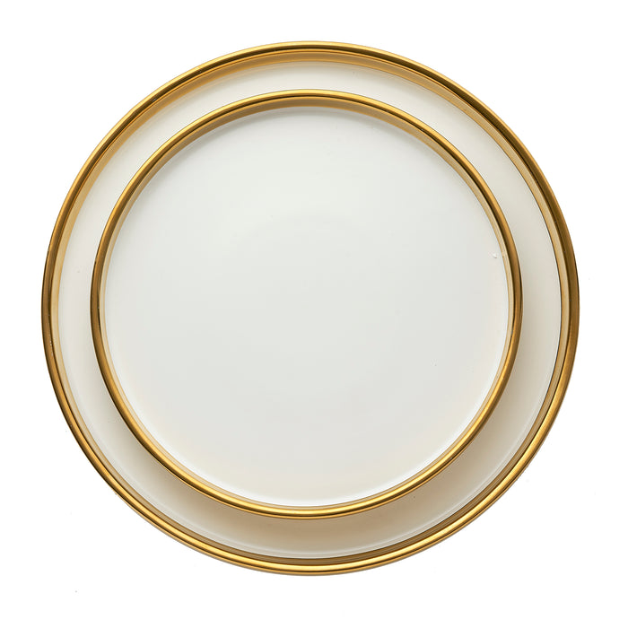 Godinger Hillcrest 12 Piece Gold Rim Dinnerware Set Service For 4
